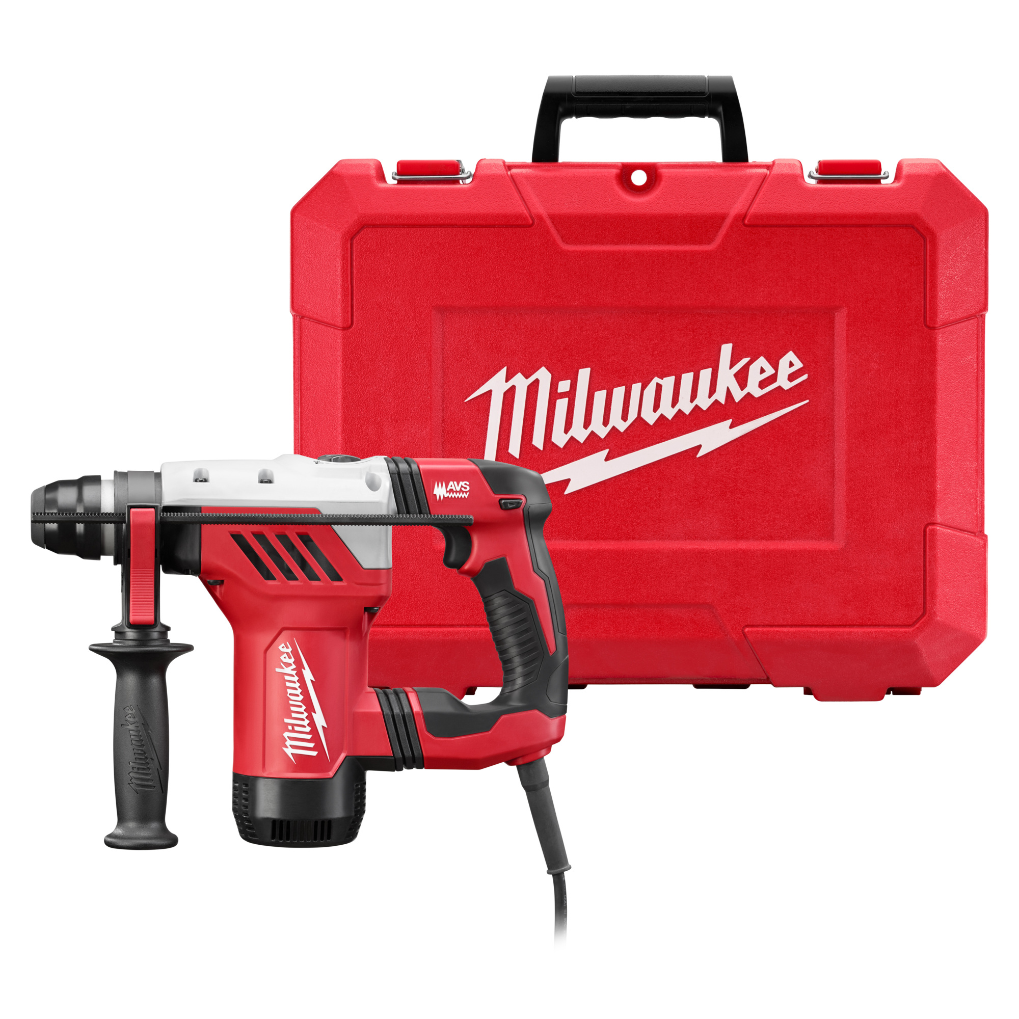 Milwaukee Corded SDS+ Rotary Hammer Kit, 1-1/8in. Chuck, 3.6 Ft./Lbs., 8.0 Amp, 1500 RPM, 5500 BPM, Model# 5268-21